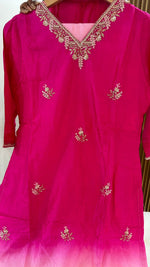 Premium dola silk with gorgeous handwork suit set