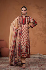 Premium dola silk digital printed stylish suit set