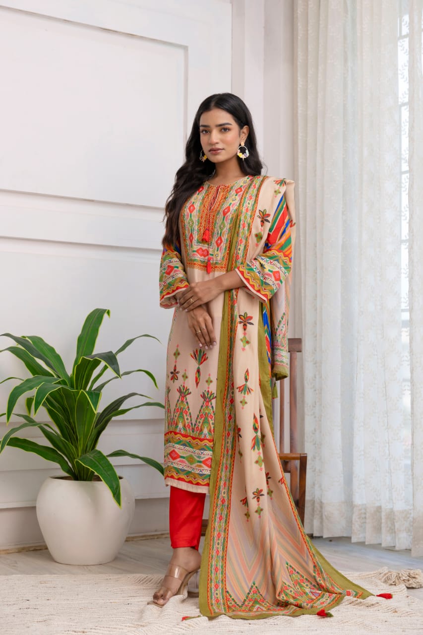 Premium pure muslin silk digital printed suit set