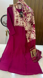 Premium gaji silk suit with lakri patta dupatta