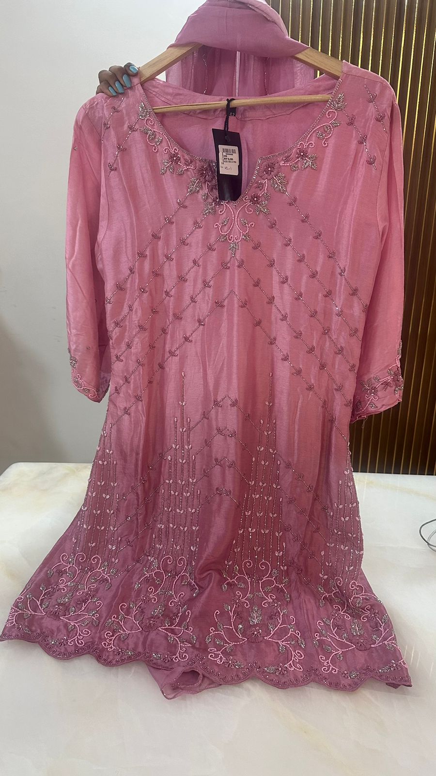 Premium silk fully embellished sharara set