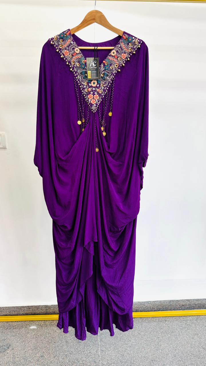 Premium crepe kaftan party wear dress