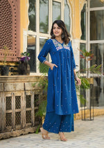 Pretty cotton embroidered kurta pant