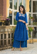 Pretty cotton embroidered kurta pant