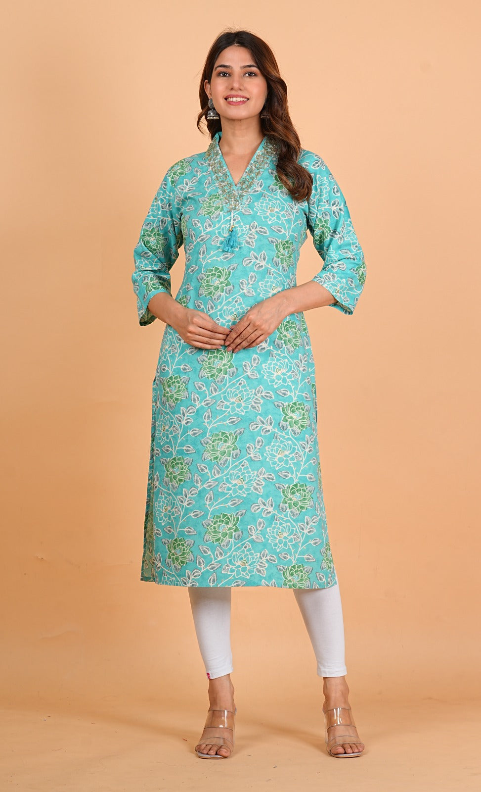 Premium modal v neck kurta