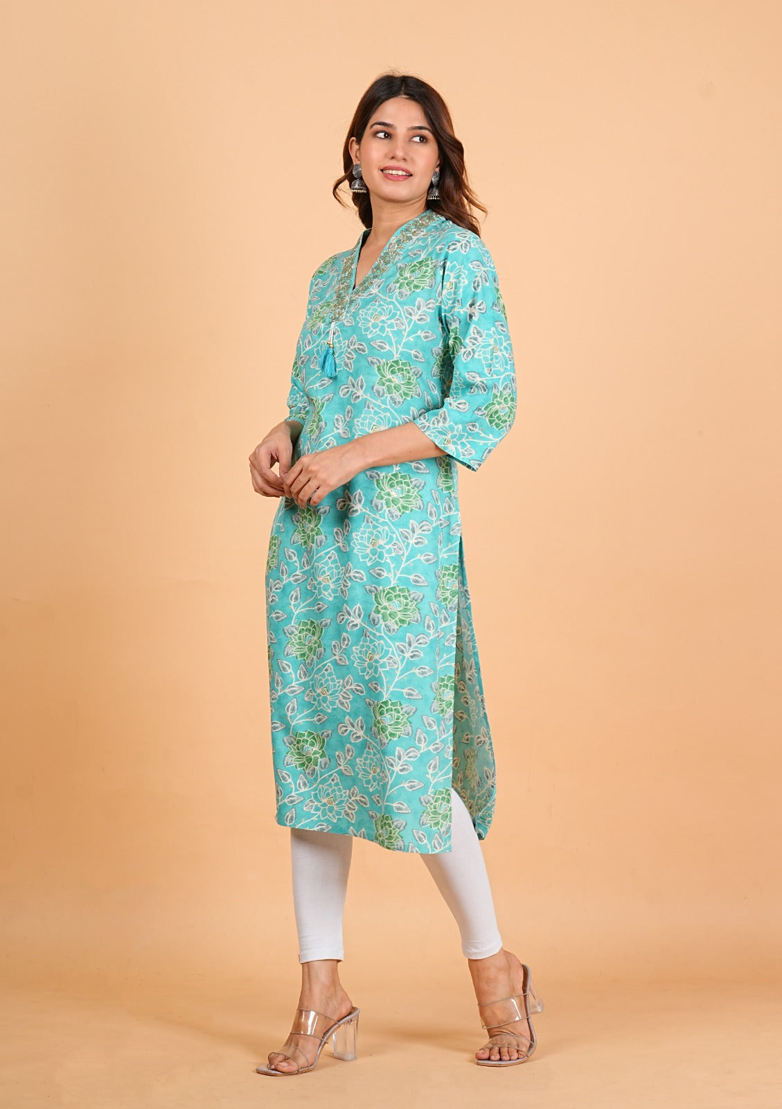 Premium modal v neck kurta