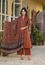 Pure cotton angrakha full suit set