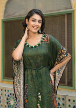 Gaji silk lakri patta kaftan