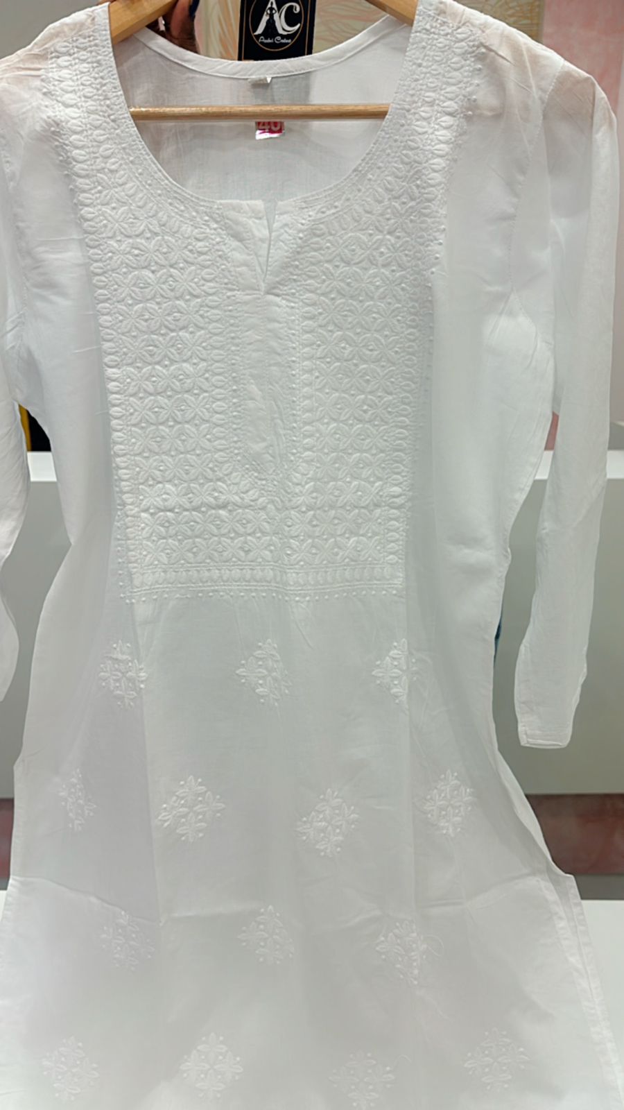 Cotton chikankari kurta