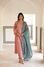 Beautiful Mul chanderi suit set