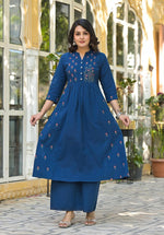 Cotton Embroidered Kurta Pant