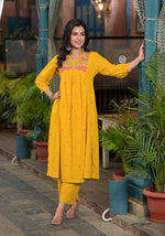 Cotton Embroidered Alia Cut Kurta Pant