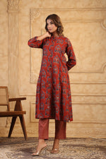 Pretty cotton princess cut kurta pant