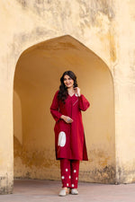 Cotton kurta with beautiful embroidery