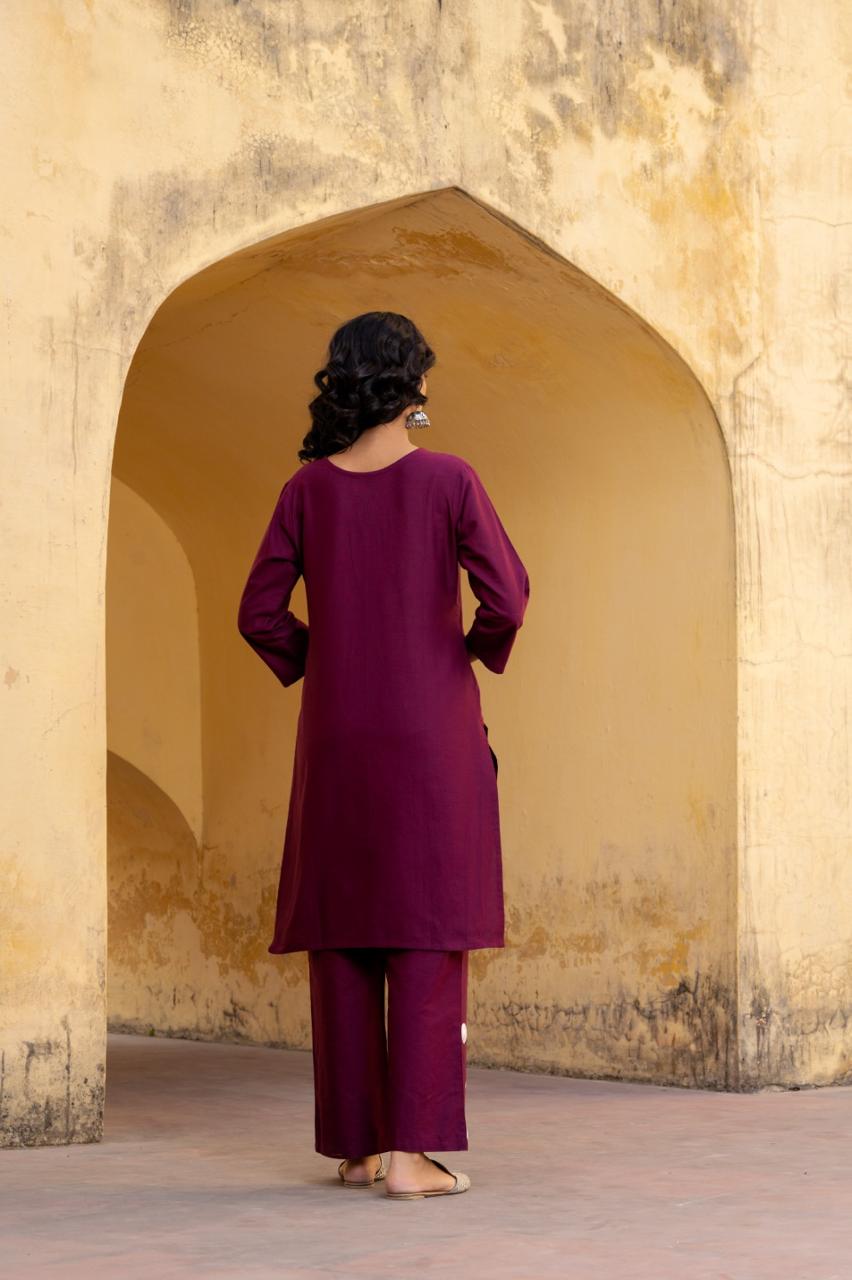 Cotton kurta with beautiful embroidery