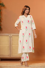 V neck tulip cotton co ord