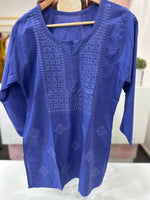 Pure cotton chikankari short top