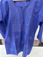 Pure cotton chikankari short top