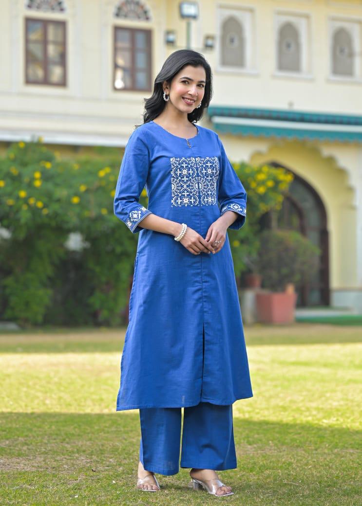 Pretty cotton embroidery co ord set