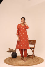 Gorgeous embroidered cotton kurta pant