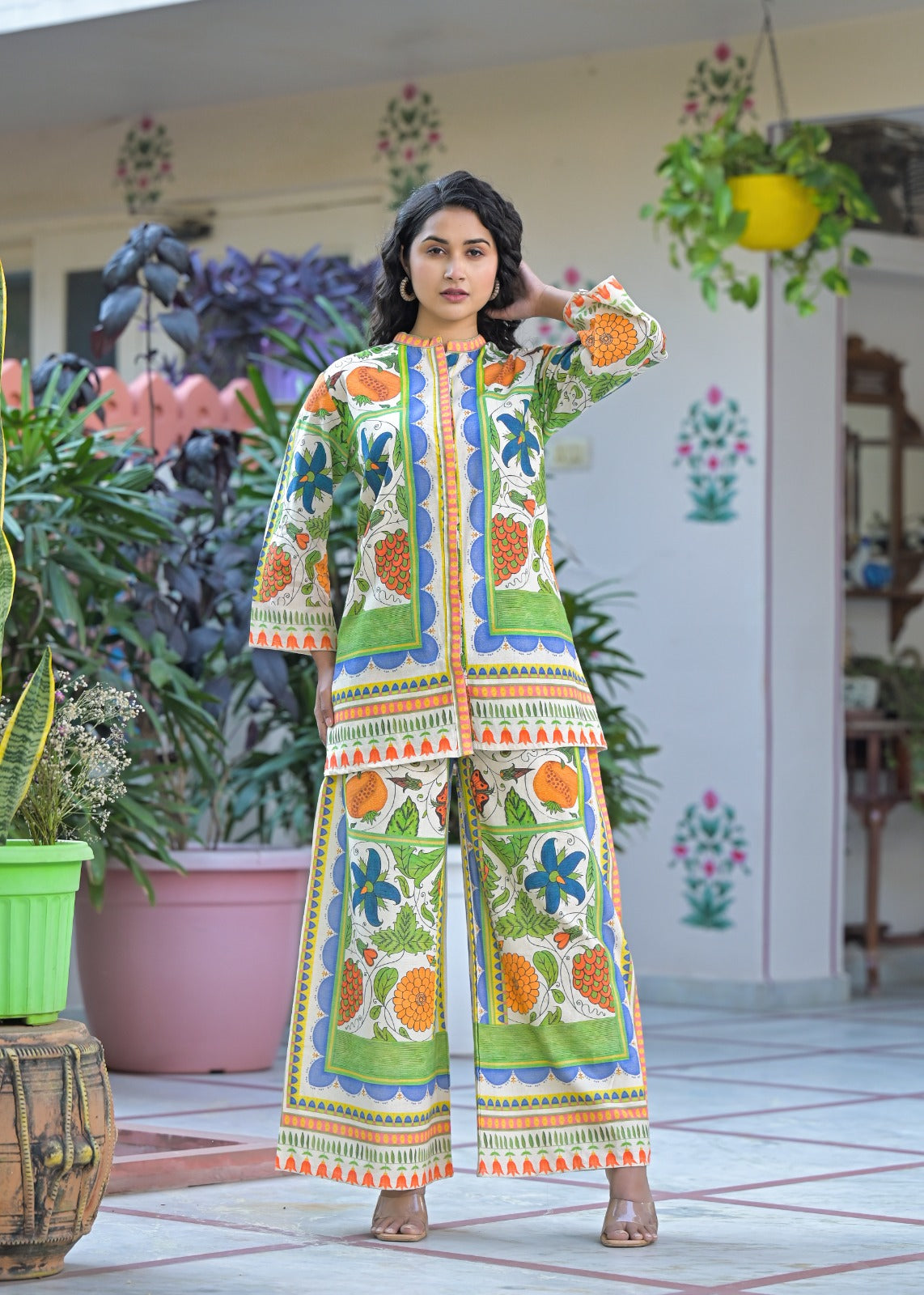 Gorgeous digital printed co ord set in cotton