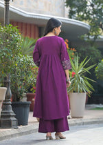 Pure cotton beautiful embroidered kurta pant