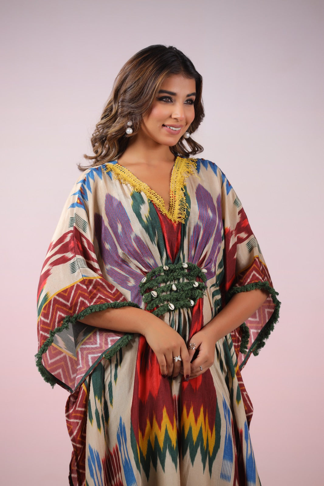 Pure crepe Patola printedkaftan