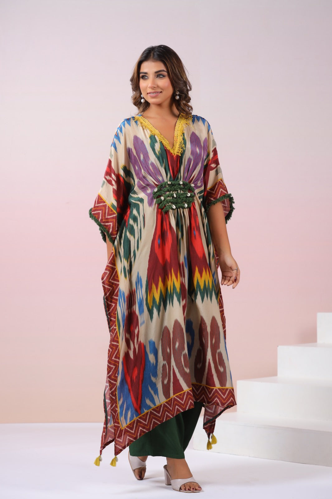 Pure crepe Patola printedkaftan