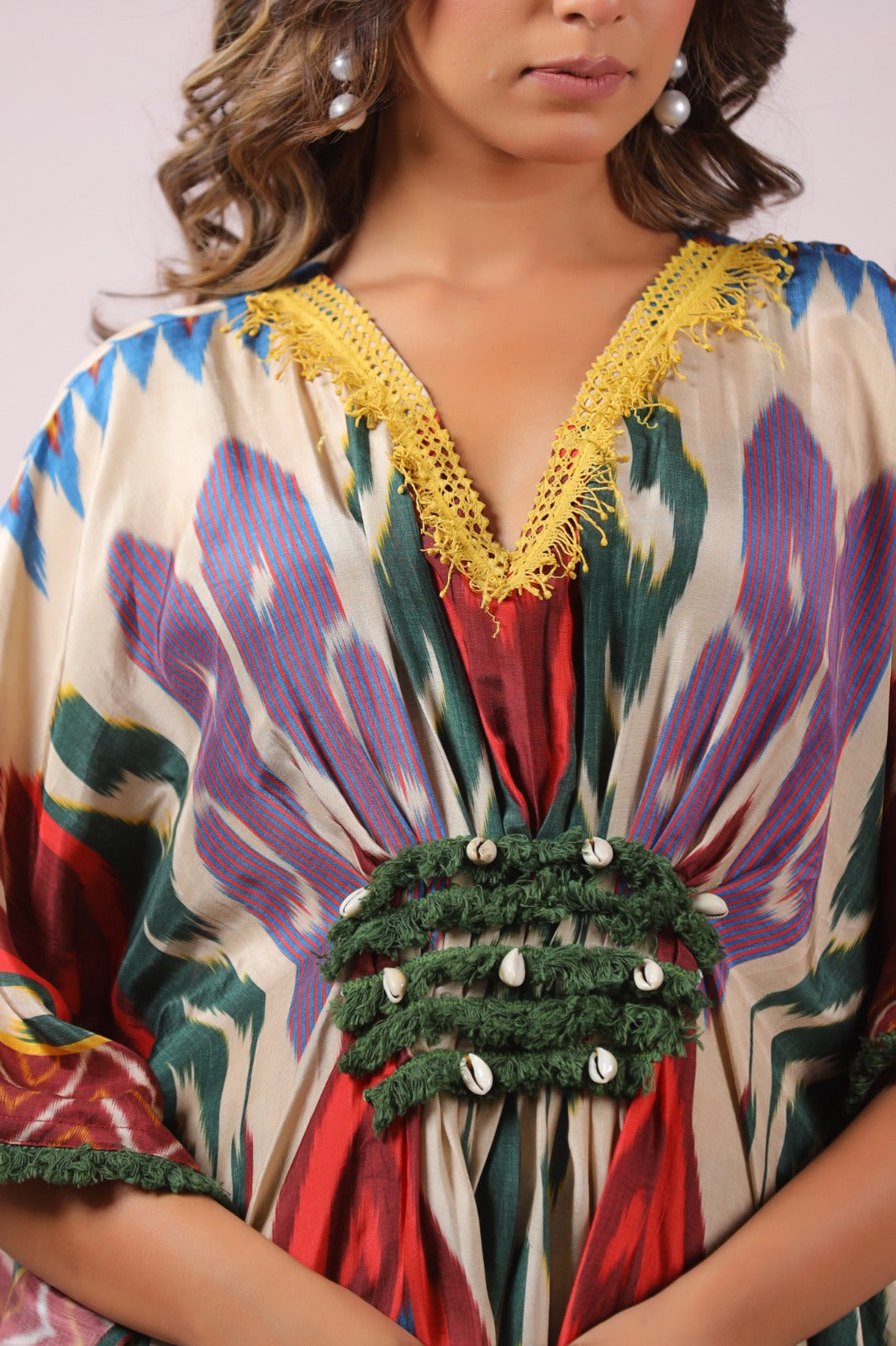 Pure crepe Patola printedkaftan