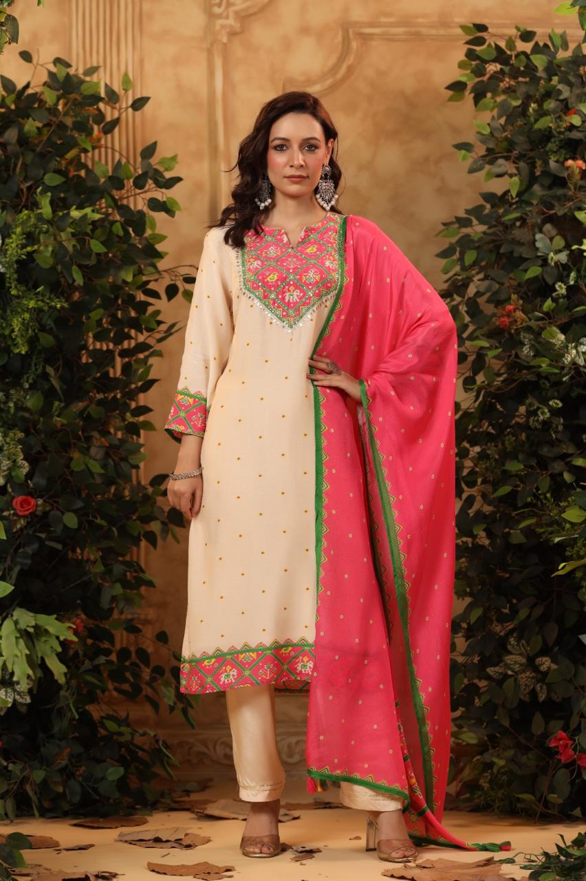 Pure Mul silk premium Patola suit set