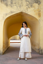 Pure cotton embroidered designer co ord