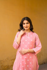 Wow cotton kurta pant with pocket in pink