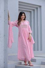 Pretty designer sleeves Mul cottonfull suit set