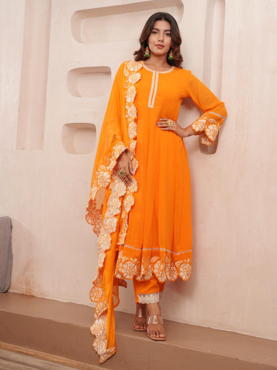 Restocked !! Gorgeous georgette lining suit set !!dispatch in next 15 days