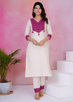 Wow cotton kurta pant in wine