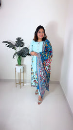 Pretty muslin silk kalamkari suit set !!