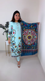 Pretty muslin silk kalamkari suit set !!