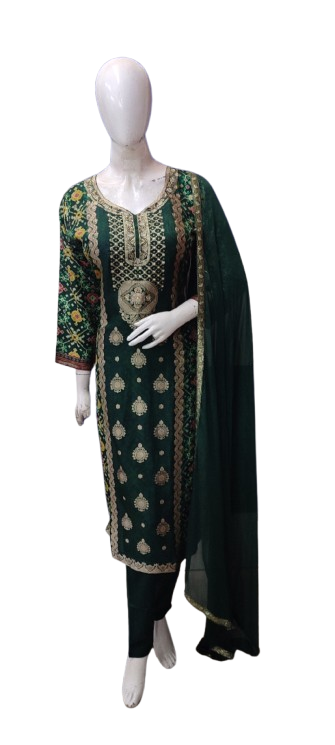 Gorgeous Patola lining silk suit set