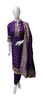 Premium silk banarsi weaved full suit