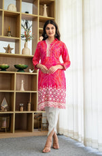 Pretty pure muslin bandhani shifli co ord set