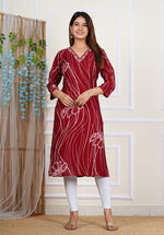 V neck muslin kurta