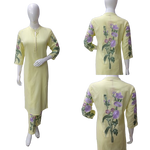 Embroidered kurta pant in cotton