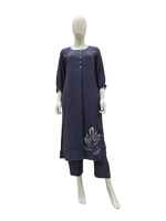 V neck cotton kurta pant