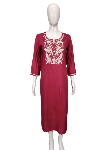 Beautiful rayon embroidery kurta