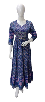 Pretty cotton heavy yoke gown