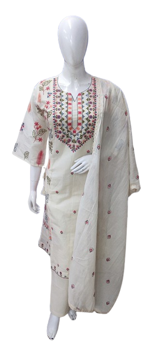 Designer cotton embroidered suit set