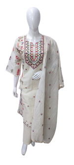 Designer cotton embroidered suit set