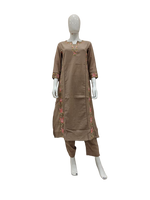 Cotton fully embroidered kurta pant