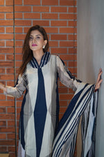 Premium link silk suit with designer back