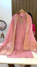 Premium dola silk with beautiful hand work